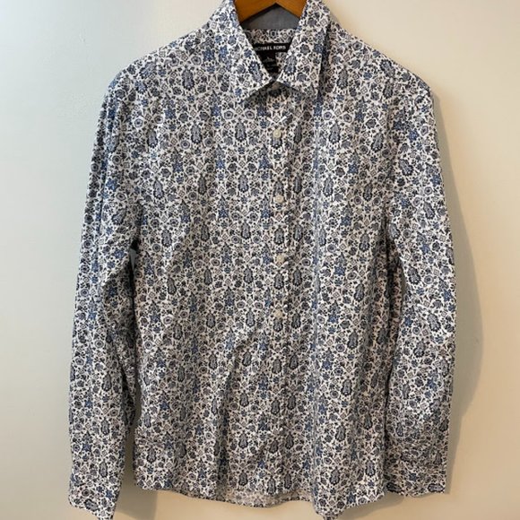 Michael Kors Other - Michael Kors Men's Floral Long Sleeve Collared Slim Fit Button-Down Shirt